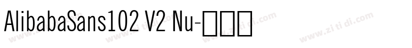 AlibabaSans102 V2 Nu字体转换